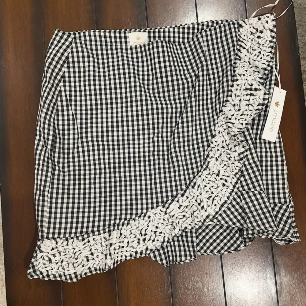 Black and White Checkered Skirt